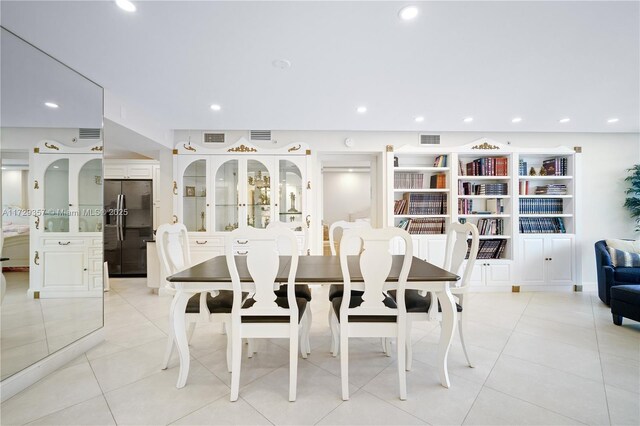 view of tiled dining space