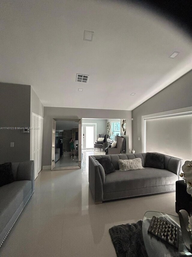 15281 SW 153rd St, Miami, FL 33187 - living room with vaulted ceiling and visible vents