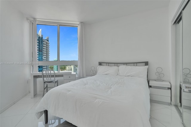 view of tiled bedroom