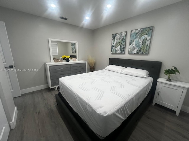 222 SW 8th St, Dania Beach, FL 33004 - bedroom with dark hardwood / wood-style flooring