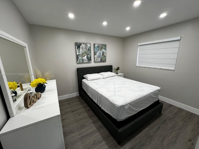 222 SW 8th St, Dania Beach, FL 33004 - bedroom with dark hardwood / wood-style flooring