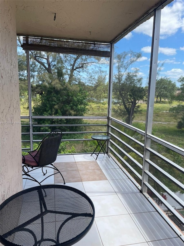 view of sunroom