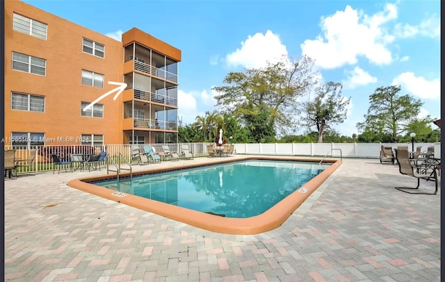 view of pool with a patio