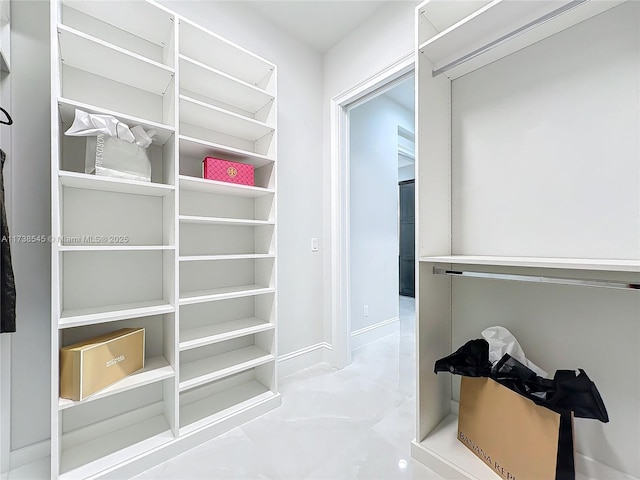 view of walk in closet