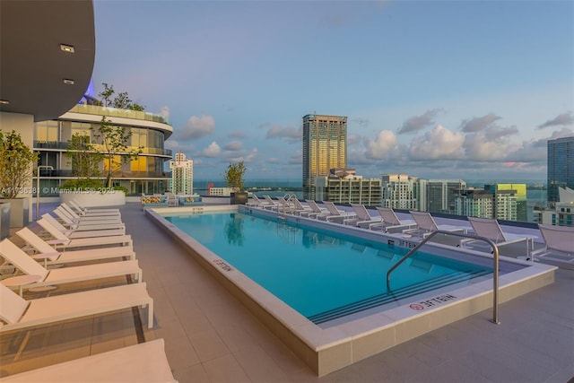 view of pool with a patio area