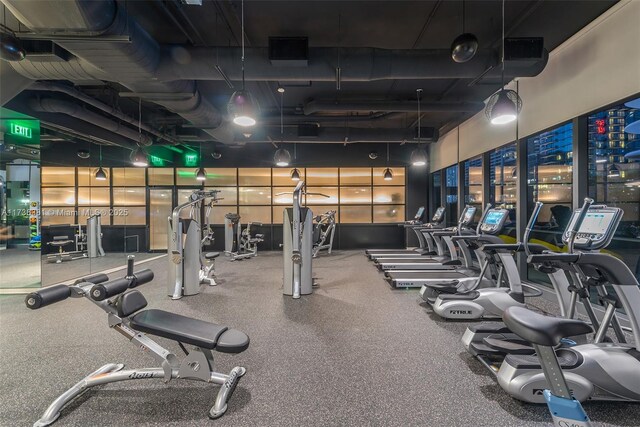 view of exercise room