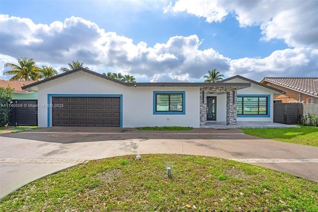 ranch-style house with a garage