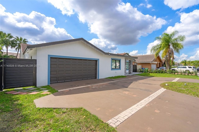 ranch-style home with a garage