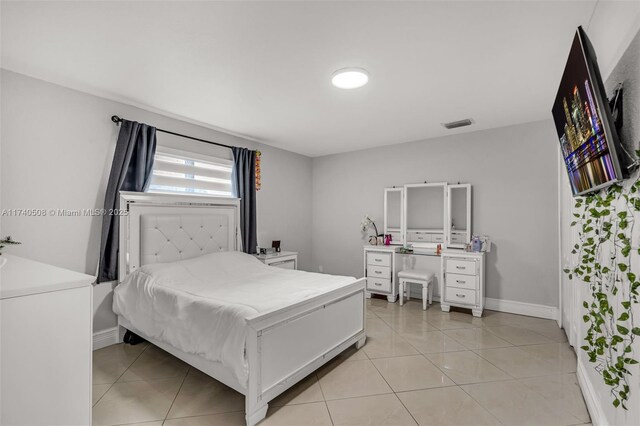 view of tiled bedroom