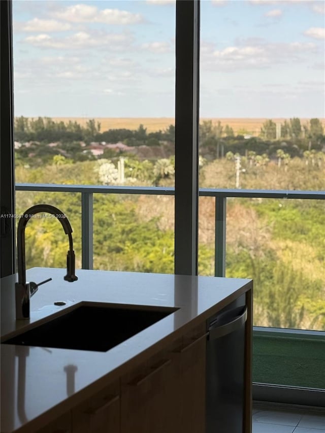 interior space with sink