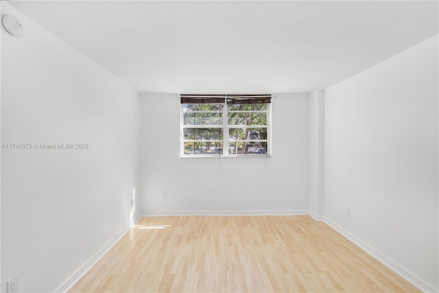 empty room featuring light hardwood / wood-style flooring