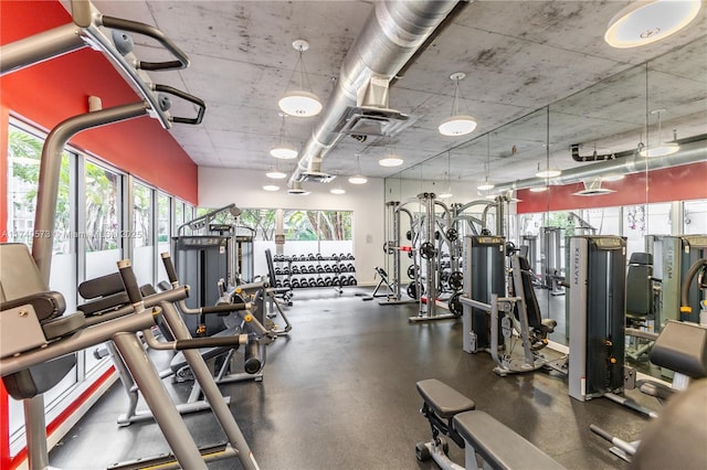 view of exercise room