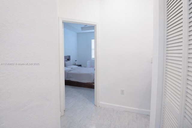 hallway featuring light hardwood / wood-style floors