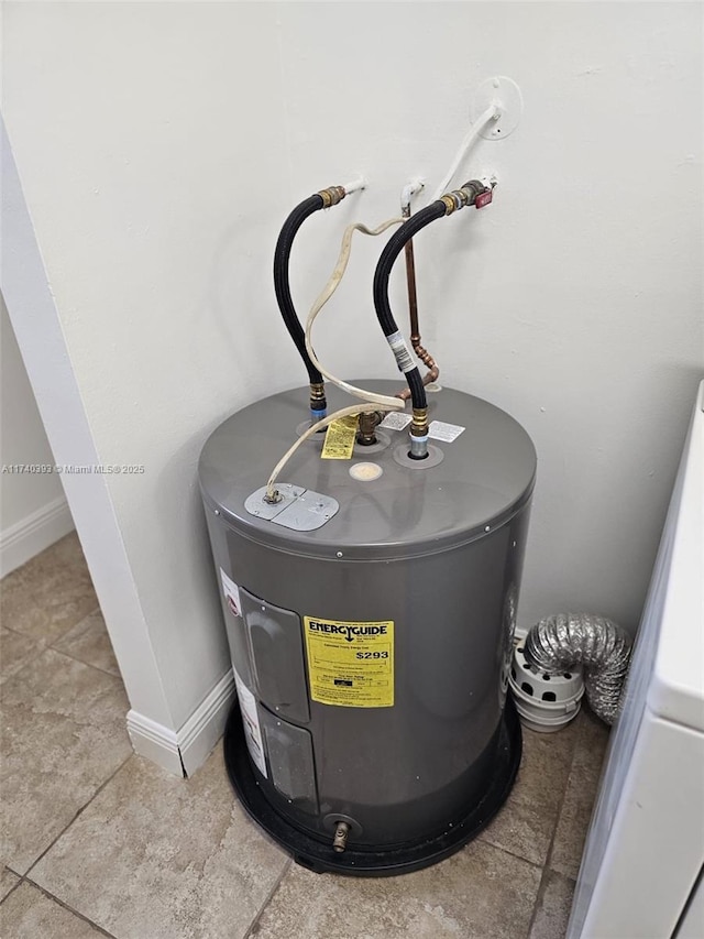 interior details with electric water heater