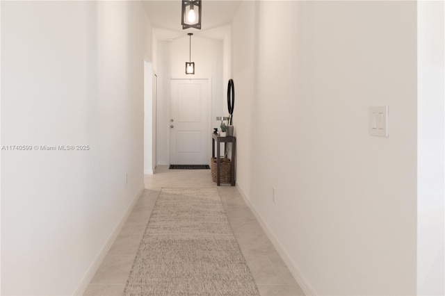 corridor with baseboards