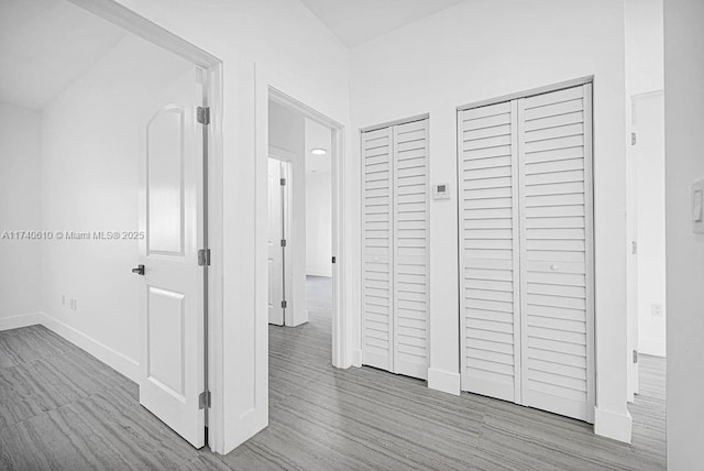 hall featuring light wood-type flooring