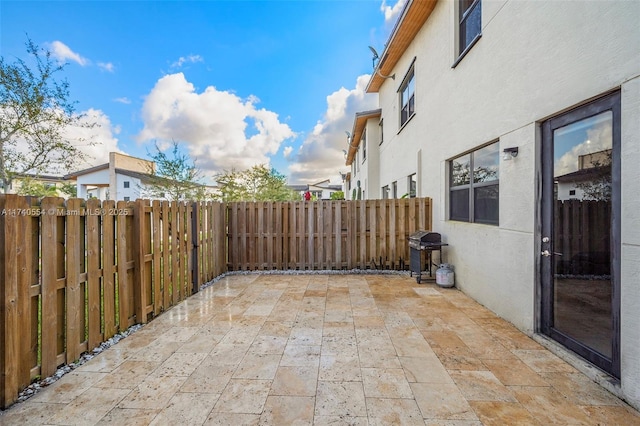 view of patio / terrace featuring grilling area