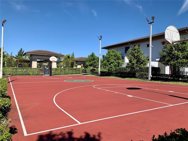 view of basketball court