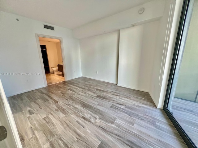 empty room featuring light hardwood / wood-style flooring