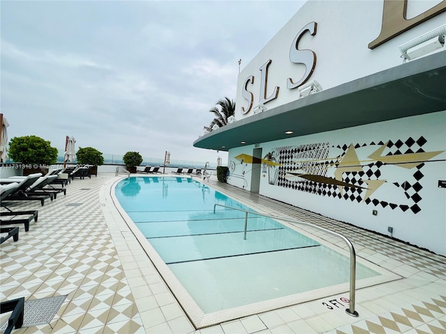 view of pool with a patio