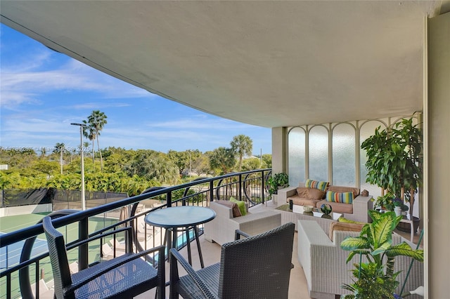 balcony with an outdoor living space