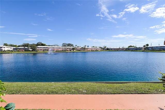 view of water feature