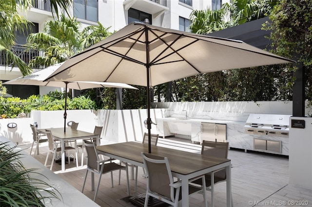view of patio / terrace featuring area for grilling