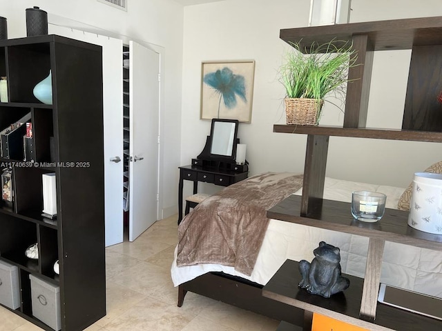 view of tiled bedroom