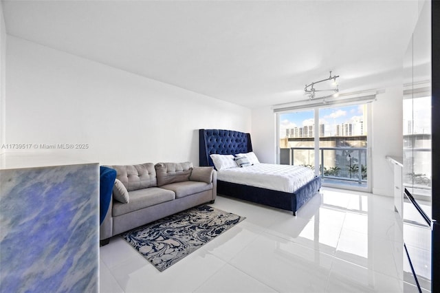 view of tiled bedroom