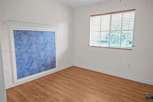 empty room featuring light hardwood / wood-style floors