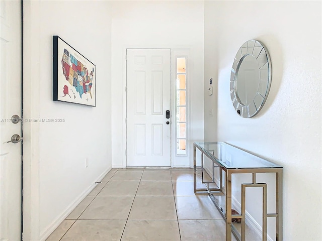 view of tiled entryway