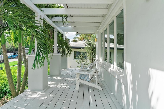 view of wooden deck