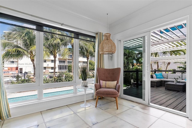 view of sunroom / solarium