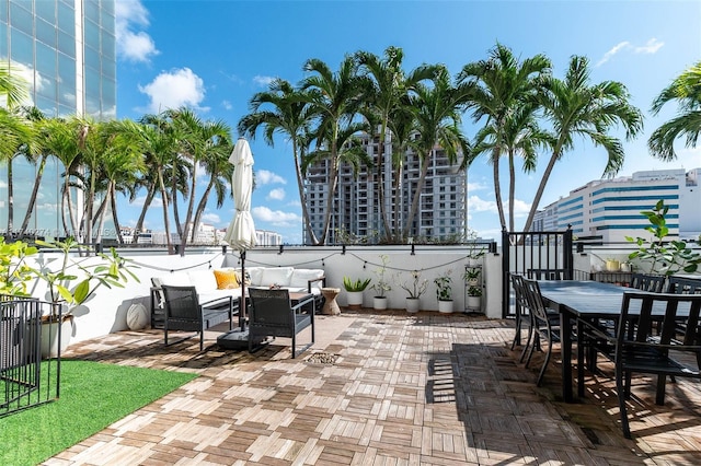 view of patio / terrace with an outdoor hangout area