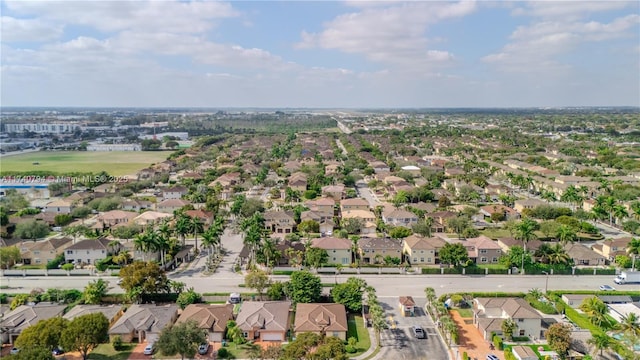 drone / aerial view with a residential view