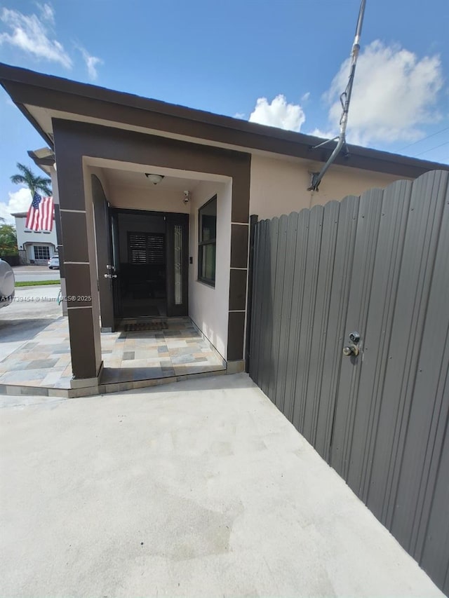 view of doorway to property