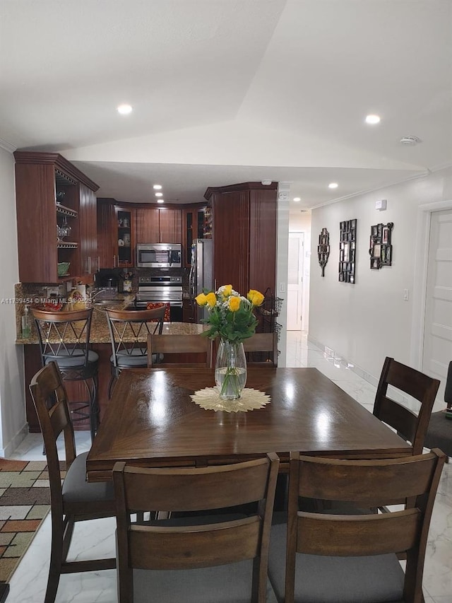 view of dining area