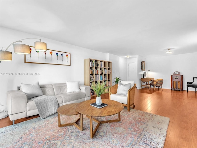 living room featuring hardwood / wood-style flooring