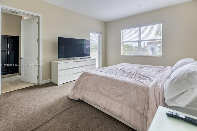 view of carpeted bedroom