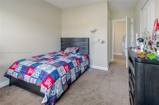 view of carpeted bedroom