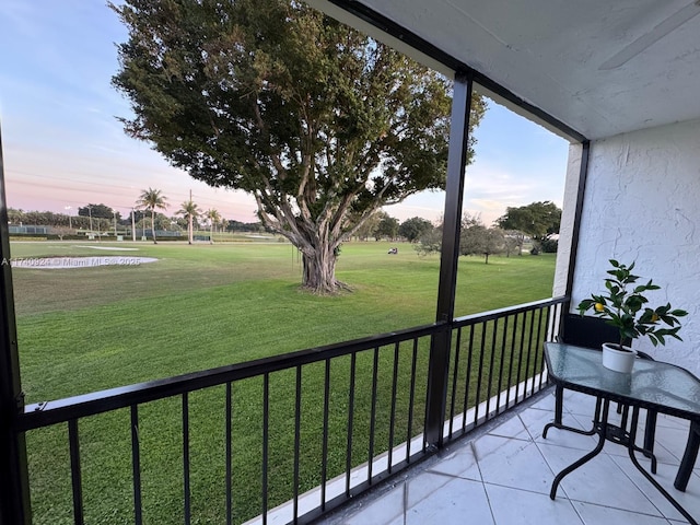 view of sunroom