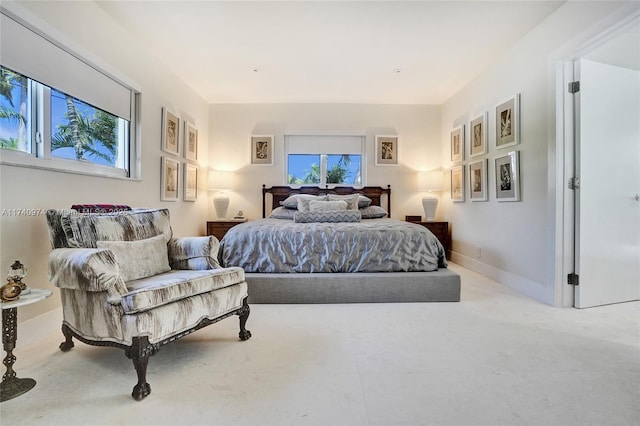 bedroom with baseboards