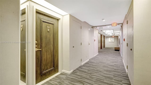 corridor featuring carpet floors