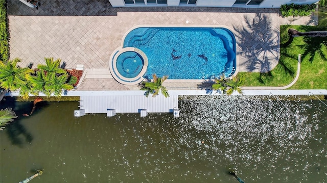 2816 NE 24th Pl, Fort Lauderdale, FL 33305 - bird's eye view of a pool area