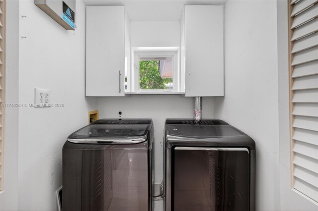 2816 NE 24th Pl, Fort Lauderdale, FL 33305 - washroom featuring washer and clothes dryer and cabinet space