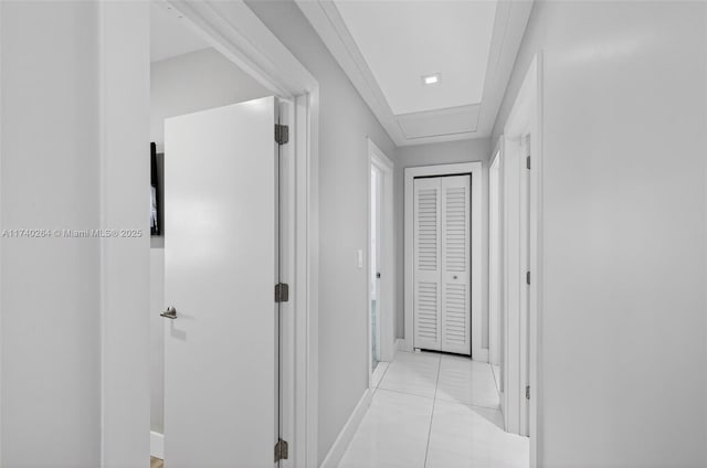 2816 NE 24th Pl, Fort Lauderdale, FL 33305 - hallway with baseboards and light tile patterned floors