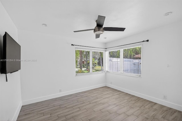 2816 NE 24th Pl, Fort Lauderdale, FL 33305 - spare room with wood finished floors and ceiling fan