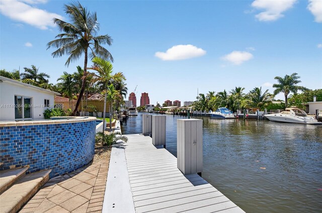 2816 NE 24th Pl, Fort Lauderdale, FL 33305 - dock area featuring a water view
