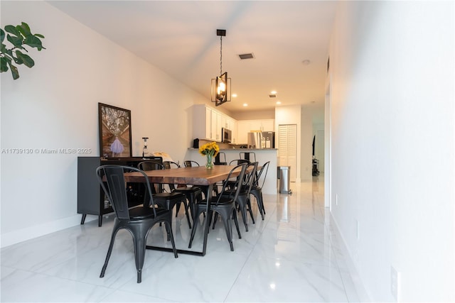 view of dining room