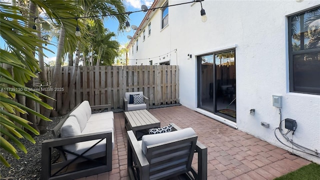 view of patio with outdoor lounge area